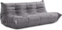 Comfort Style 3-Seater Sofa Light Grey Alcantara/Alcantara image.