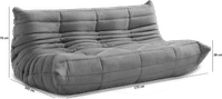 Comfort Style 3-Seater Sofa Dark Grey Velvet/Velvet image.