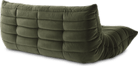 Comfort Style 3-Seater Sofa Bottle Green Velvet/Velvet image.