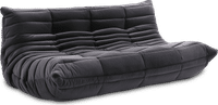 Comfort Style 3-Seater Sofa Dark Grey Velvet/Velvet image.