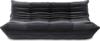 Comfort Style 3-Seater Sofa Dark Grey Velvet/Velvet image.