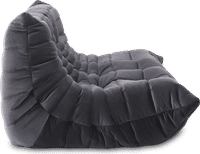 Comfort Style 3-Seater Sofa Dark Grey Velvet/Velvet image.