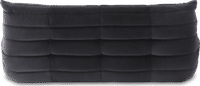 Comfort Style 3-Seater Sofa Dark Grey Velvet/Velvet image.