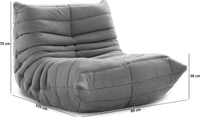 Comfort Style Lounge Sofa Charcoal Grey Alcantara/Alcantara image.