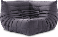 Comfort Style Curve Sofa Charcoal Grey Alcantara/Alcantara image.