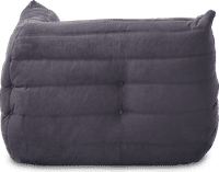 Comfort Style Curve Sofa Charcoal Grey Alcantara/Alcantara image.