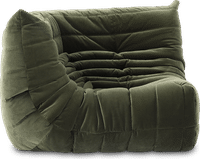 Comfort Style Curve Sofa Bottle Green Velvet/Velvet image.