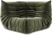 Comfort Style Curve Sofa Bottle Green Velvet/Velvet image.