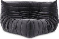 Comfort Style Curve Sofa Dark Grey Velvet/Velvet image.