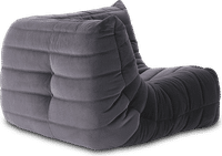Comfort Style Curve Sofa Dark Grey Velvet/Velvet image.