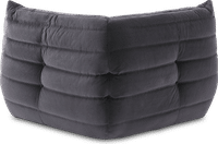 Comfort Style Curve Sofa Dark Grey Velvet/Velvet image.