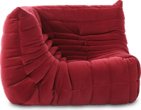 Comfort Style Curve Sofa Dark Red Velvet/Velvet image.