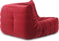 Comfort Style Curve Sofa Dark Red Velvet/Velvet image.