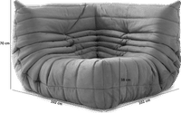 Comfort Style Curve Sofa Dark Grey Velvet/Velvet image.