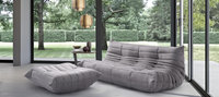 Comfort Style Lounge Sofa Light Grey Alcantara/Alcantara image.