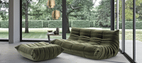 Comfort Style 2-Seater Sofa Bottle Green Velvet/Velvet image.