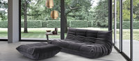Comfort Style Curve Sofa Dark Grey Velvet/Velvet image.