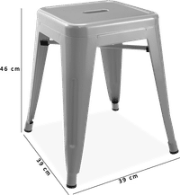 Tolix Stool Silver image.