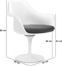 Tulip Armchair  Red image.