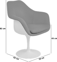 Tulip Carver Chair Pink/White image.