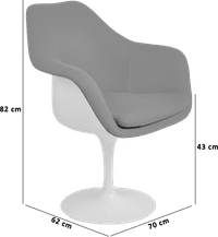 Tulip Carver Chair Black/White image.