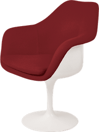 Tulip Carver Chair Deep Red/White image.