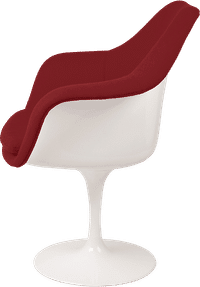Tulip Carver Chair Deep Red/White image.