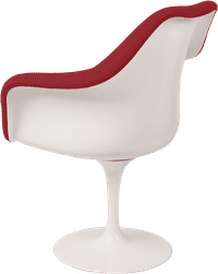 Tulip Carver Chair Deep Red/White image.
