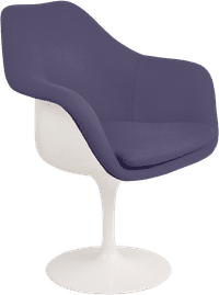 Tulip Carver Chair Deep Purple /White image.