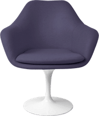 Tulip Carver Chair Deep Purple /White image.
