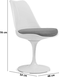 Tulip Chair Charcoal Grey image.