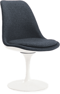 Tulip Chair Upholstered Charcoal Grey image.