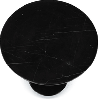 Tulip Round Side Table - Marble Marble/Black Nero Marquina Marble image.