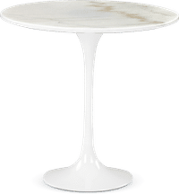 Tulip Round Side Table - Marble Marble/White Marble image.