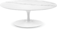 Tulip Oval Coffee Table - Marble Marble/White Quartz 160 image.