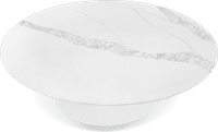 Tulip Oval Coffee Table - Marble Marble/White Quartz 160 image.