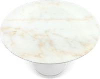 Tulip Round Dining Table - White Marble White Marble/90 CM image.