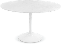 Tulip Round Dining Table - White Marble White Quartz 120/120 CM image.