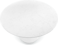 Tulip Round Dining Table - White Marble White Quartz 120/120 CM image.
