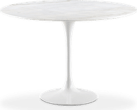 Tulip Round Dining Table - White Marble White Marble/90 CM image.