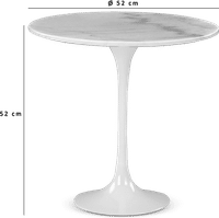 Tulip Round Side Table - Marble Marble/White Marble image.
