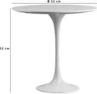 Tulip Side Table Walnut Veneer/White image.