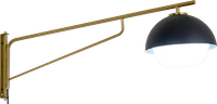 Urban Venice Turning Arm Wall Lamp Black image.