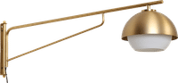 Urban Venice Turning Arm Wall Lamp Brass image.