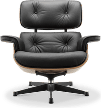 Eames Style Lounge Chair 670 Italian Leather/Black/Rosewood image.