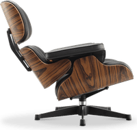Eames Style Lounge Chair 670 Italian Leather/Black/Rosewood image.