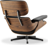 Eames Style Lounge Chair 670 Italian Leather/Black/Rosewood image.