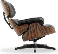 Eames Style Lounge Chair 670 Premium Leather/Black/Rosewood image.