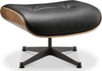 Eames Style Lounge Chair 670 Stool Premium Leather/Black/Rosewood image.