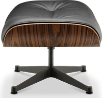 Eames Style Lounge Chair 670 Stool Premium Leather/Black/Rosewood image.
